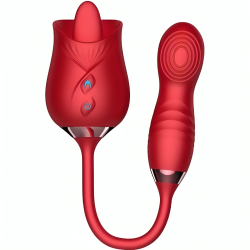 VIBRATEUR DE FLEUR DELIGHT & BUMPING AVEC LANGUE ROUGE
