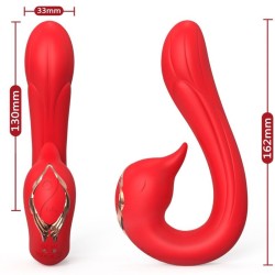 VIBRATEUR DELFIN MULTIPOSITION & EFFET CHALEUR ROUGE