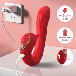VIBRATEUR DELFIN MULTIPOSITION & EFFET CHALEUR ROUGE