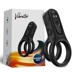 VIBRATEUR DOUBLE ANNEAU NOIR