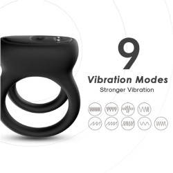 VIBRATEUR DOUBLE ANNEAU NOIR