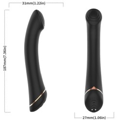 VIBRATEUR FALT HEAD SILICONE NOIR