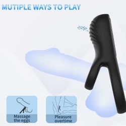 VIBRATEUR DOUBLE ANNEAU NOIR