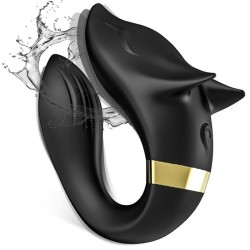 VIBRATEUR FOX POUR COUPLES TÉLÉCOMMANDE NOIR