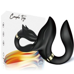 VIBRATEUR FOX POUR COUPLES TÉLÉCOMMANDE NOIR