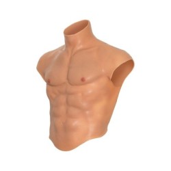 T-Shirt torse masculin en silicone alter ego avec abdo