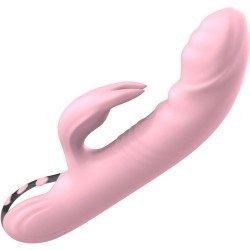 VIBRATEUR LAPIN ENTIÈREMENT DOIGT EFFET CHALEUR ROSE