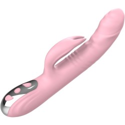 VIBRATEUR LAPIN ENTIÈREMENT DOIGT EFFET CHALEUR ROSE