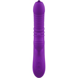 VIBRATEUR LAPIN ENTIÈREMENT G SPOT AVEC LANGUE STIMULANTE EFFET CHALEUR VIOLET