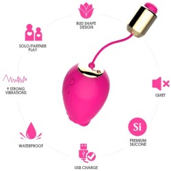 VIBRATEUR MANDALA EGG TÉLÉCOMMANDE G-SPOT FUCHSIA