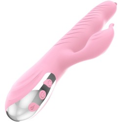 VIBRATEUR MARCIA & POUSSÉE DOUBLE LANGUE EFFET CHALEUR ROSE