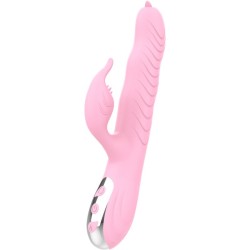 VIBRATEUR MARCIA & POUSSÉE DOUBLE LANGUE EFFET CHALEUR ROSE