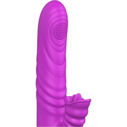 VIBRATEUR MULTIFONCTION ANGELIA AVEC LANGUE STIMULANTE EFFET CHALEUR VIOLET