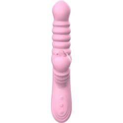 VIBRATEUR MULTIFONCTION AVEC LANGUE STIMULANTE EFFET CHALEUR ROSE