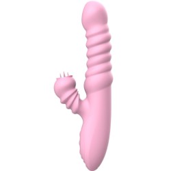 VIBRATEUR MULTIFONCTION AVEC LANGUE STIMULANTE EFFET CHALEUR ROSE