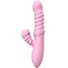 VIBRATEUR MULTIFONCTION AVEC LANGUE STIMULANTE EFFET CHALEUR ROSE