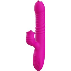 VIBRATEUR MULTIFONCTION DOUBLE LANGUE FANNY EFFET CHALEUR FUCHSIA