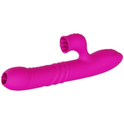 VIBRATEUR MULTIFONCTION DOUBLE LANGUE FANNY EFFET CHALEUR FUCHSIA