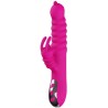 VIBRATEUR MULTIFONCTION RABBIT DOUBLE LANGUE EFFET CHALEUR FUCHSIA