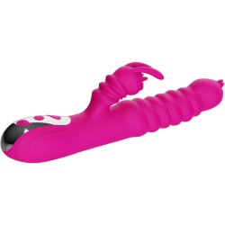 VIBRATEUR MULTIFONCTION RABBIT DOUBLE LANGUE EFFET CHALEUR FUCHSIA