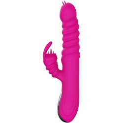 VIBRATEUR MULTIFONCTION RABBIT DOUBLE LANGUE EFFET CHALEUR FUCHSIA