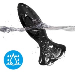 VIBRATEUR & PLUG ANAL SILICONE NOIR