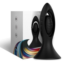 VIBRATEUR & PLUG ANAL SILICONE NOIR