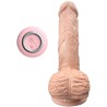 VIBRATEUR RÉALISTE & GODE DE POUSSÉE AVEC STIMULATEUR DE LANGUE 19 CM