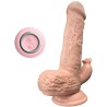 VIBRATEUR RÉALISTE & GODE DE POUSSÉE AVEC STIMULATEUR DE LANGUE 19 CM