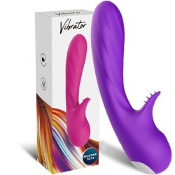 VIBRATEUR ROMANCE AVEC STIMULATEUR VIOLET
