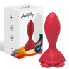 VIBRATEUR ROSE & PLUG ANAL PETITE TÉLÉCOMMANDE ROUGE
