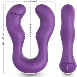 VIBRATEUR SERAPH DOUBLE TÉLÉCOMMANDE VIOLET
