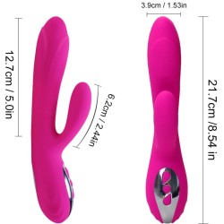 VIBRATEUR & STIMULATEUR FLEXIBLE EFFET CHALEUR FUCHSIA