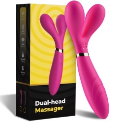 Y-WAND MASSAGE & VIBRATEUR DOUBLE TÊTE FUCHSIA