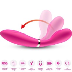 Y-WAND MASSAGE & VIBRATEUR DOUBLE TÊTE FUCHSIA