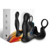 VIBRATEUR SURROUND ANAL & STIMULATEUR TESTICULOS & ANNEAU TÉLÉCOMMANDE NOIR