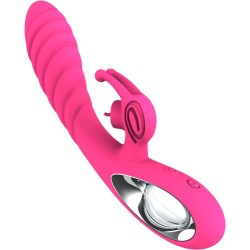 VIBRATEUR VICKY RABBIT AVEC LANGUE ANNEAU DE TIRAGE FUCHSIA