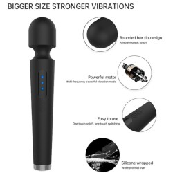 X POWER GRAND MASSAGE & VIBRATEUR 7 VIBRATIONS NOIR