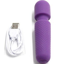 YOUR MAGIC MASSEUR & VIBRATEUR RECHARGEABLE 10 VIBRATIONS BAGUETTE DOTS VIOLET