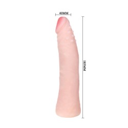 GODE EN SILICONE RÉALISTE AU TOUCHER DE LA PEAU 19 CM