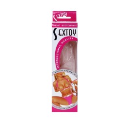 GODE EN SILICONE RÉALISTE AU TOUCHER DE LA PEAU 19 CM