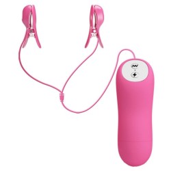 PINCES ONDES ROMANTIQUES AVEC VIBRATION ET ÉLECTROCHOC FUCHSIA
