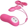 PINCES ONDES ROMANTIQUES AVEC VIBRATION ET ÉLECTROCHOC FUCHSIA