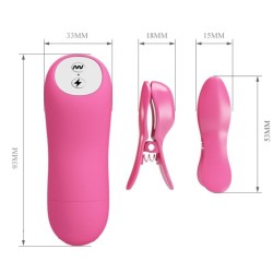 PINCES ONDES ROMANTIQUES AVEC VIBRATION ET ÉLECTROCHOC FUCHSIA