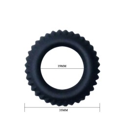 COCKRING TITAN NOIR 1.9 CM