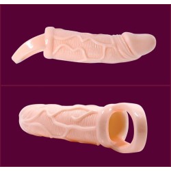 GAINE D'EXTENSION DE PÉNIS AVEC VIBRATION ET SANGLE POUR TESTICULES 13.5 CM