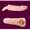 GAINE D'EXTENSION DE PÉNIS AVEC VIBRATION ET SANGLE POUR TESTICULES 13.5 CM
