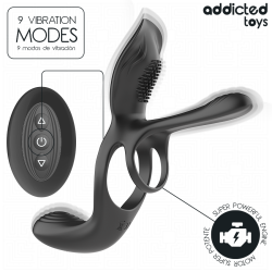 ANNEAU DOUBLE PÉNIS AVEC STIMULATEUR CLITORIAL