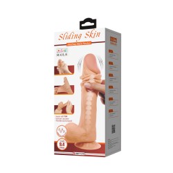 Gode vibrant réaliste à squelette 24 cm