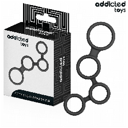 ADDICTED TOYS - ANNEAU PÉNIS AVEC SÉPARATEURS POUR TESTICULES